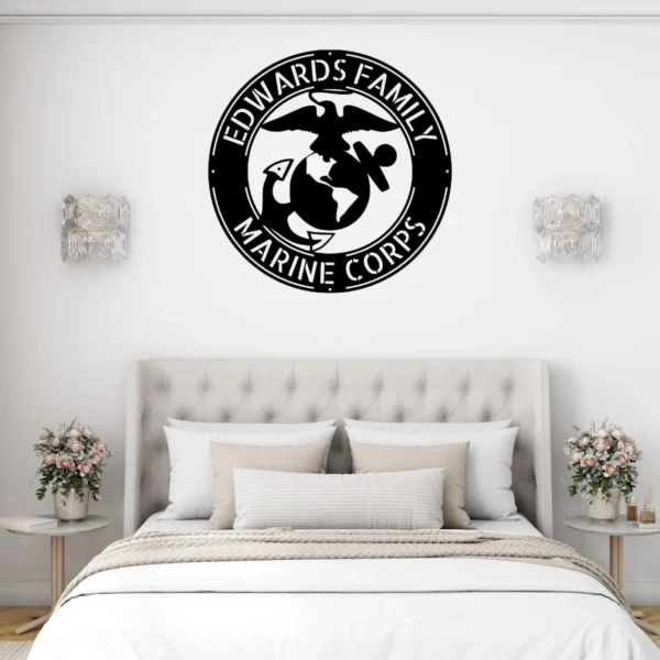 Personalized Marine Corps Metal Sign