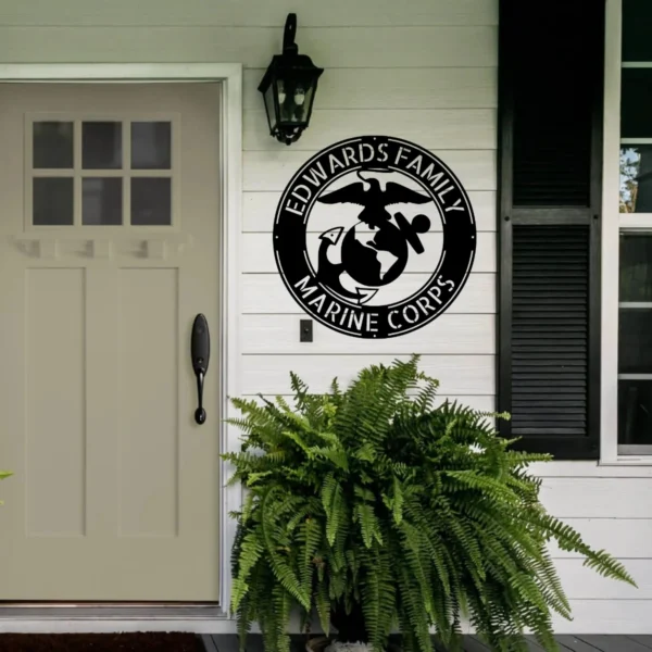 Personalized Marine Corps Metal Sign