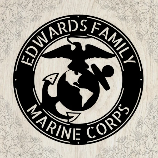 Personalized Marine Corps Metal Sign