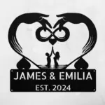 Custom Infinite Love Metal Sign