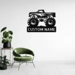 Custom Monster Truck Metal Sign