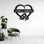 Custom Rings In Heart Metal Sign