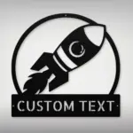 Custom Rocket Metal Sign