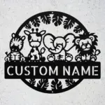Custom Safari Animal Metal Sign