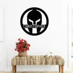 Custom Spartan Helmet Sign
