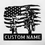 Custom Us Motocross Metal Sign