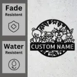 Custom Woodland Animals Metal Sign