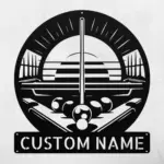 Personalized Billiard Metal Sign