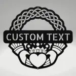 Personalized Claddagh Crest Metal Sign