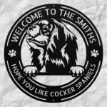 Personalized Cocker Spaniel Metal Sign