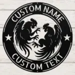 Personalized Cockfighting Metal Sign