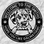 Personalized Dalmatian Dog Metal Sign