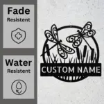 Personalized Dragonfly Metal Sign