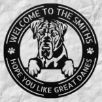 Personalized Great Dane Metal Sign