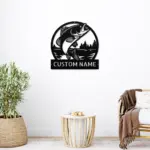 Personalized Jumping Fish Metal Sign