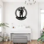 Personalized Knight With Axe Metal Sign