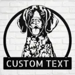 Personalized Pointer Dog Metal Sign