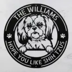 Personalized Shih Tzu Dog Metal Sign