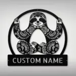 Personalized Sloth Metal Sign