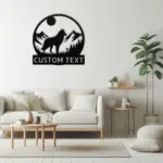 Personalized Wild Wolf Metal Sign