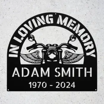 Custom Biker Memorial Sign