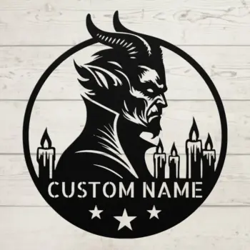 Custom Gothic Devil Metal Sign