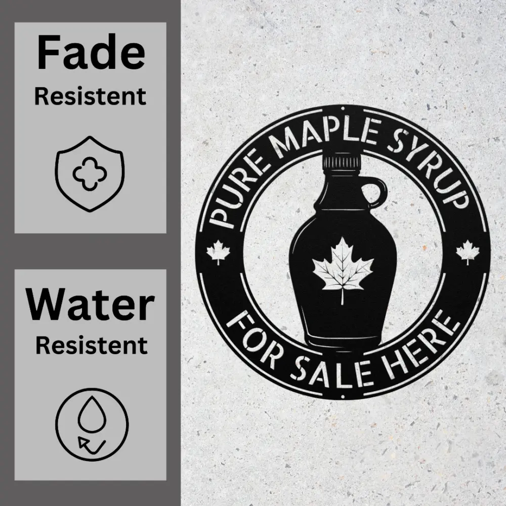 Custom Maple Syrup Metal Sign