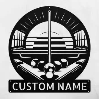 Personalized Billiard Metal Sign