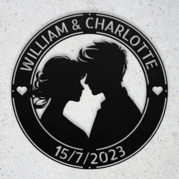 Personalized Couple Metal Art Sign