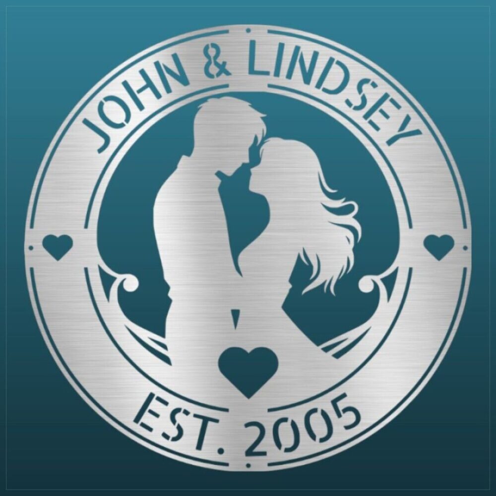 Personalized Couple Metal Wall Art Sign