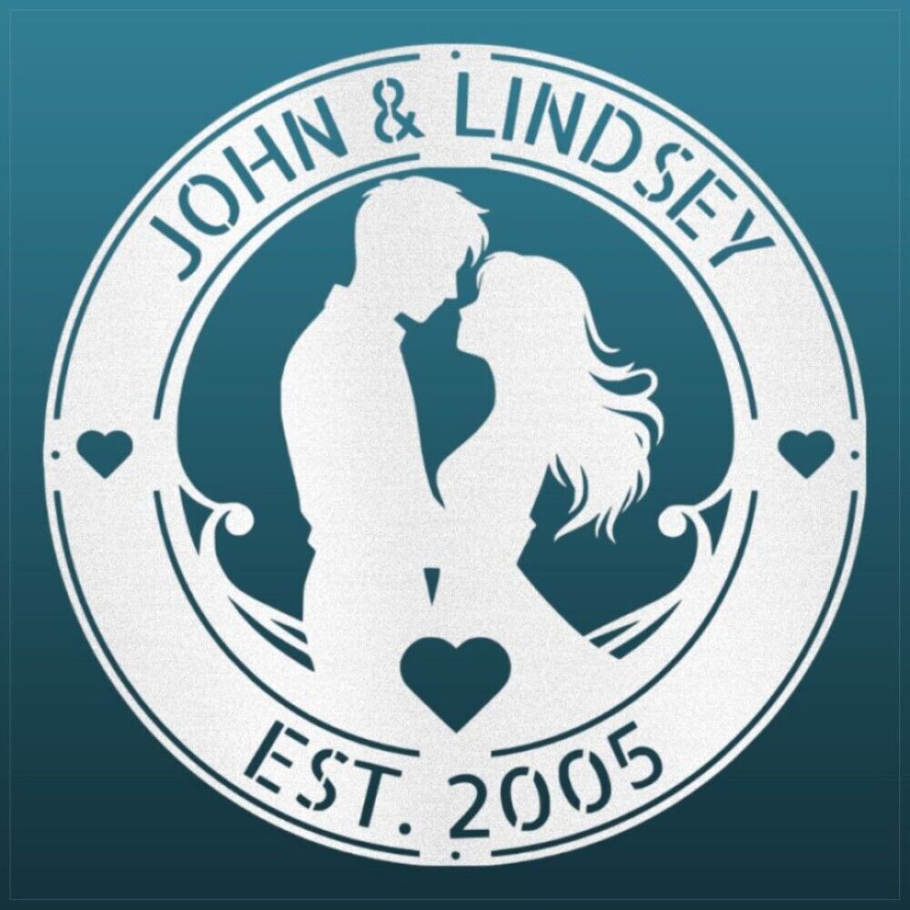 Personalized Couple Metal Wall Art Sign