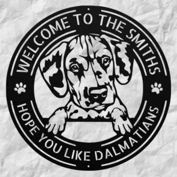 Personalized Dalmatian Dog Metal Sign