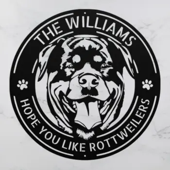 Personalized Rottweiler Dog Metal Sign