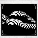 Abstract Lying Female Figure Metal Art