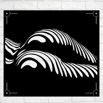 Abstract Lying Female Figure Metal Art