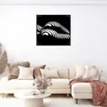 Abstract Lying Female Figure Metal Art