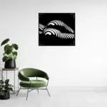 Abstract Lying Female Figure Metal Art