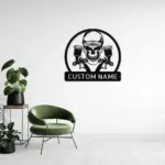 Custom Air Brush Skull Painter Metal Sign
