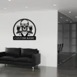 Custom Air Brush Skull Painter Metal Sign