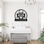Custom Air Brush Skull Painter Metal Sign
