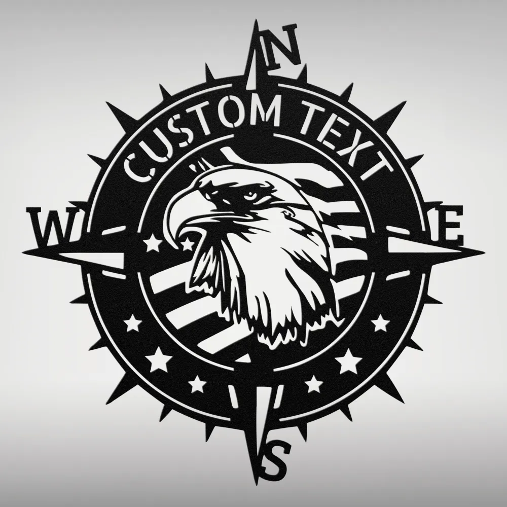 Custom American Eagle Metal Sign Custom American Eagle Metal Sign