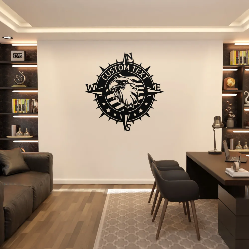 Custom American Eagle Metal Sign Custom American Eagle Metal Sign