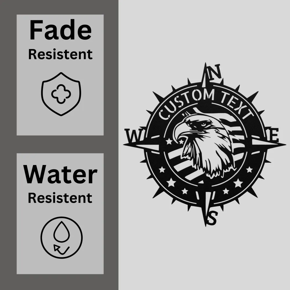 Custom American Eagle Metal Sign Custom American Eagle Metal Sign