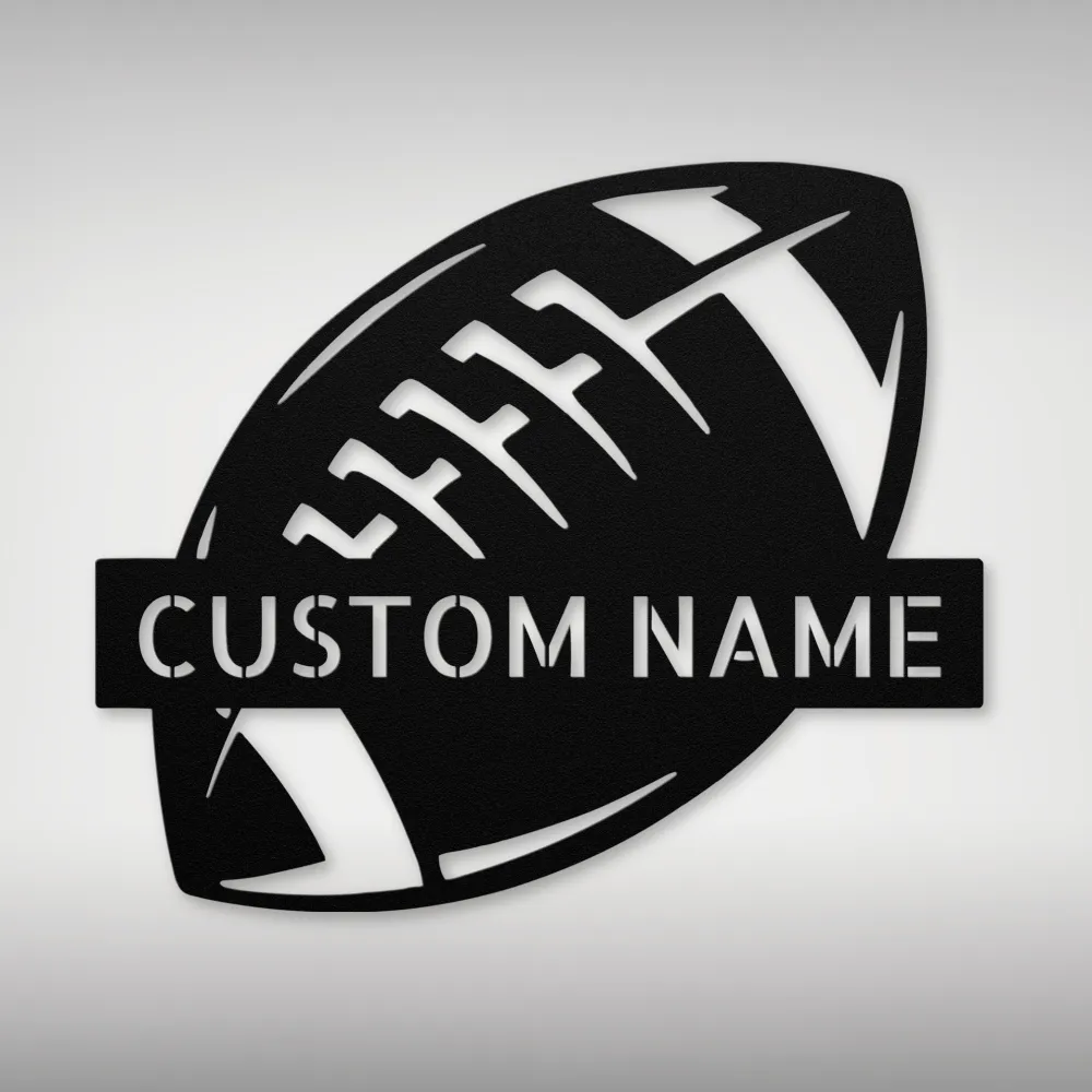 Custom American Football Metal Sign Custom American Football Metal Sign