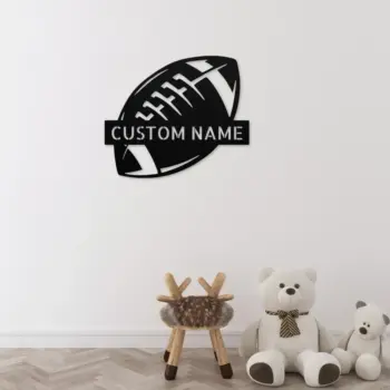 Custom American Football Metal Sign