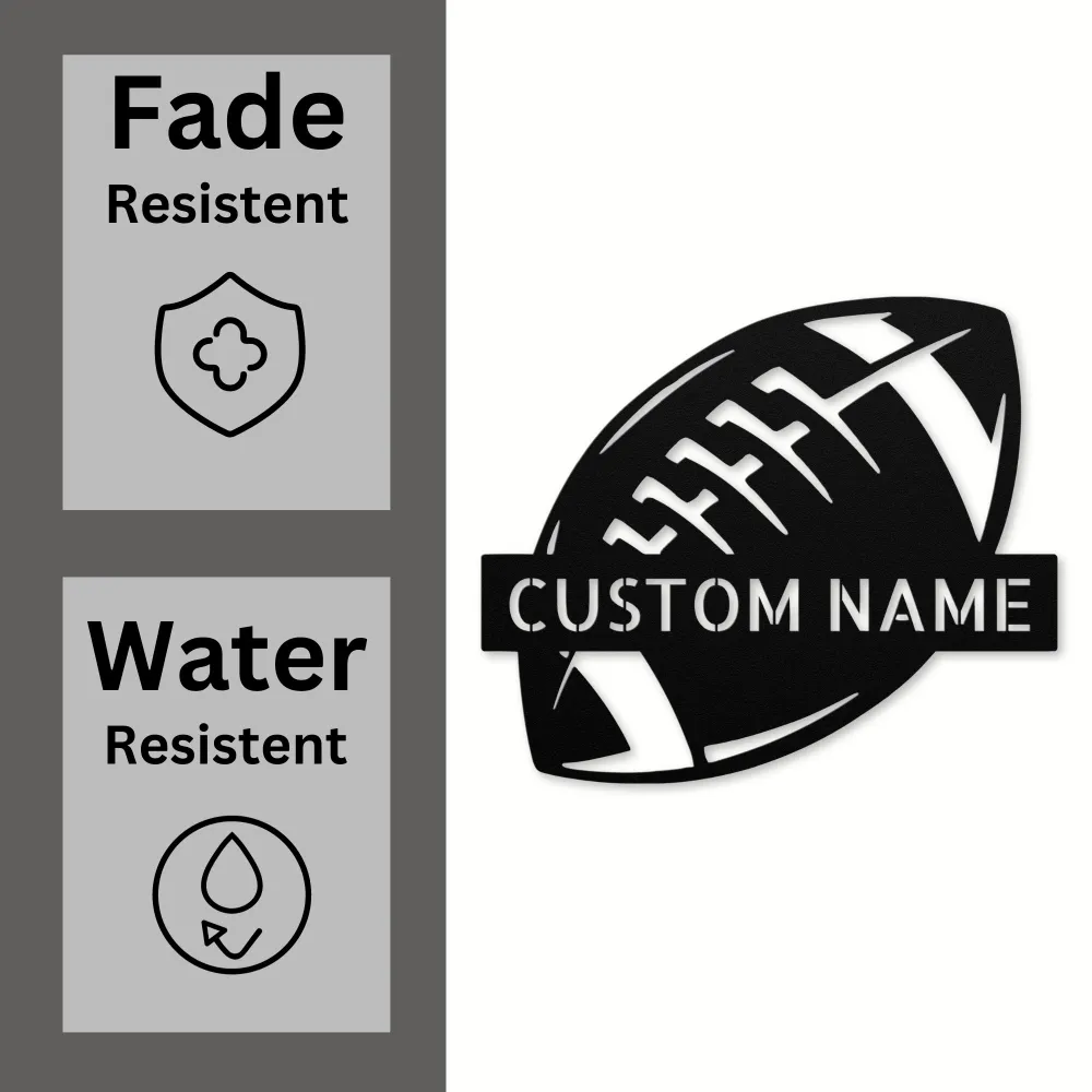 Custom American Football Metal Sign Custom American Football Metal Sign