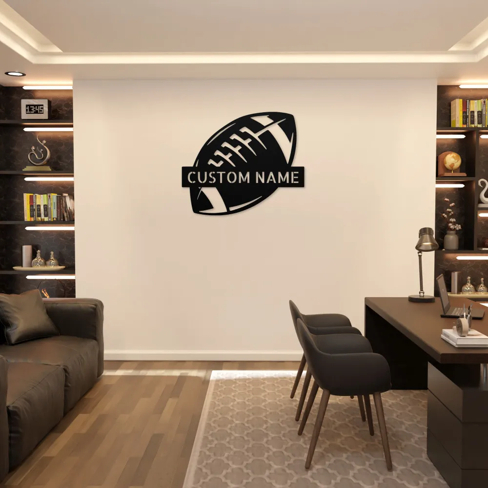 Custom American Football Metal Sign Custom American Football Metal Sign