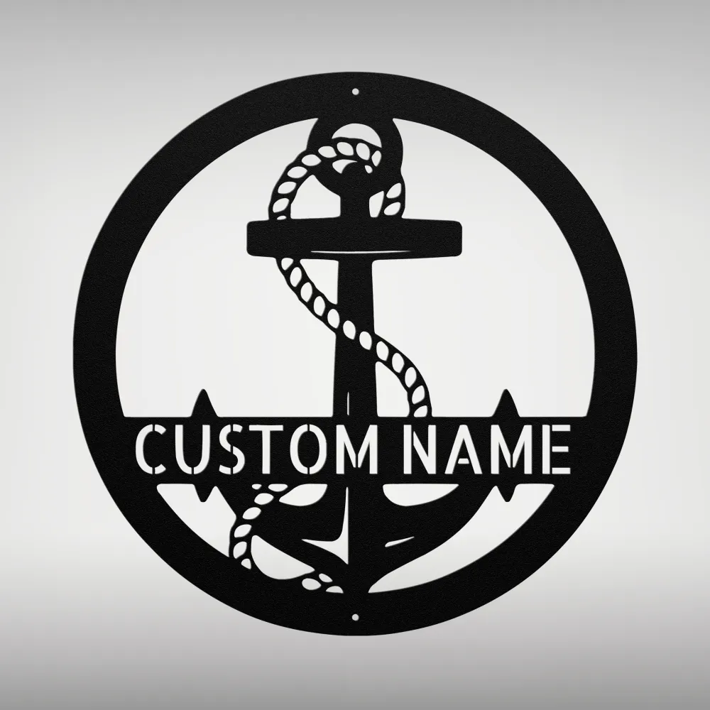 Custom Anchor Metal Sign Custom Anchor Metal Sign