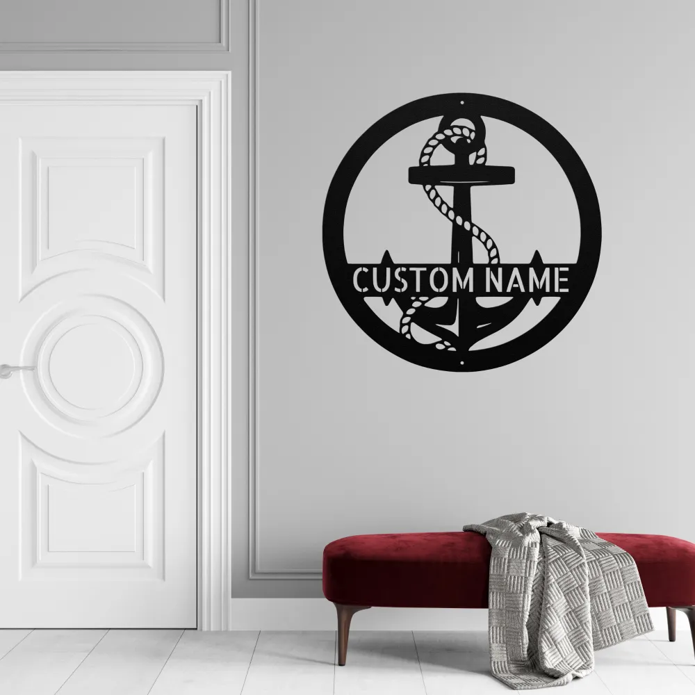 Custom Anchor Metal Sign Custom Anchor Metal Sign