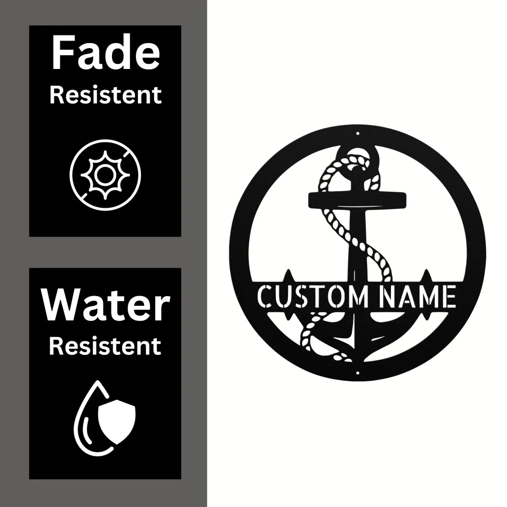 Custom Anchor Metal Sign Custom Anchor Metal Sign